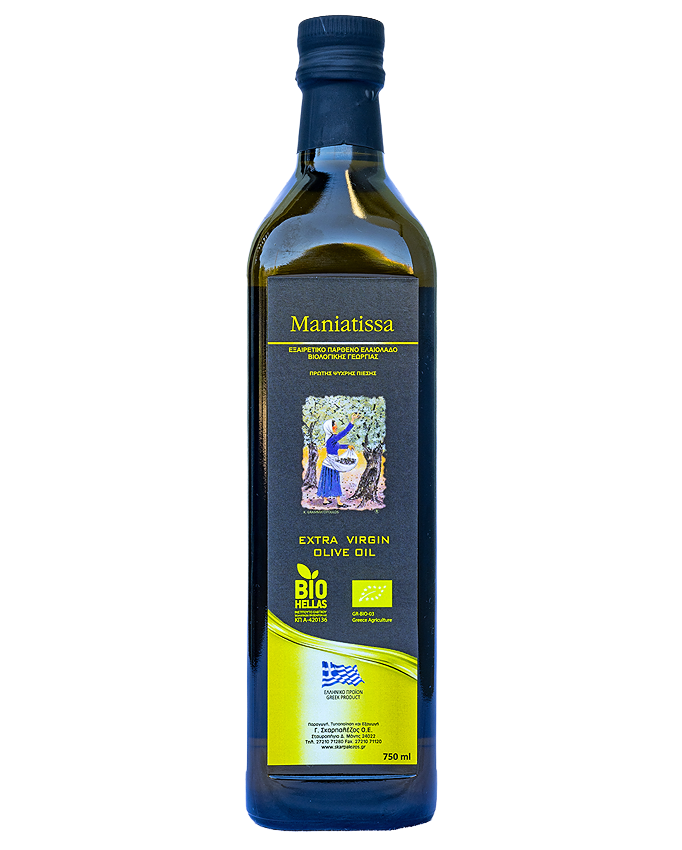 Μανιάτισσα Βιολογικό Extra Παρθένο Ελαιόλαδο 750ml